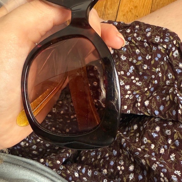 Kate Spade Jakalyn Cat Eye Black and Gold Glitter Sunglasses - Picture 11 of 11